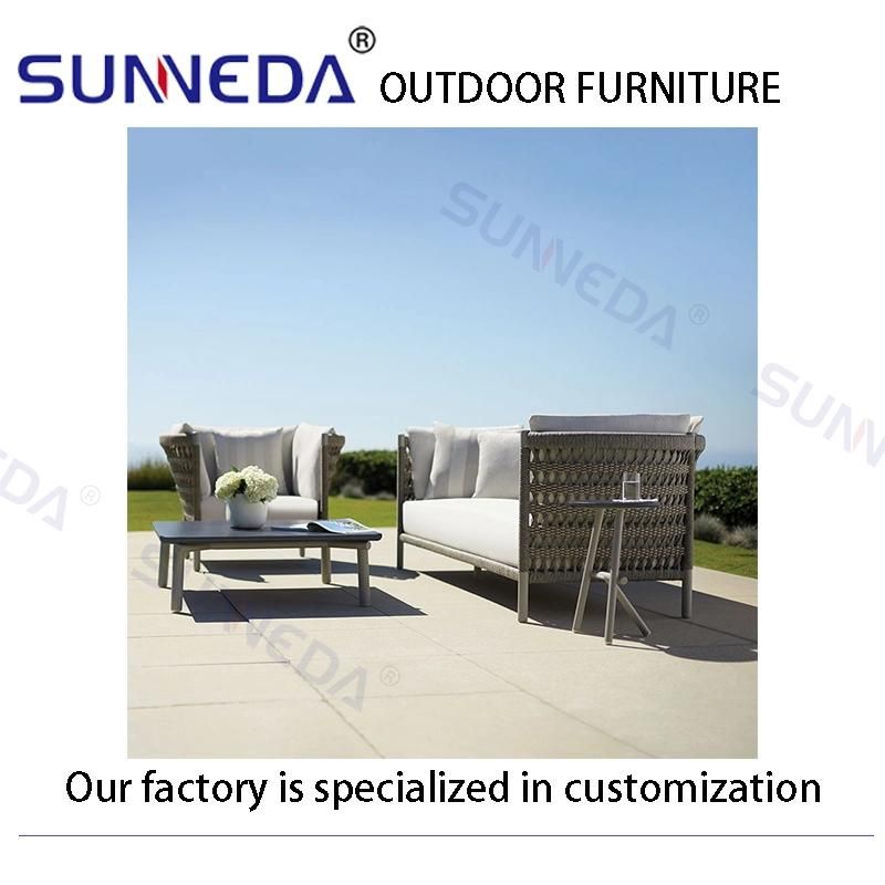 New Design Lawn Pub Manor Backyard Armchair Outdoor Couch Set with High Density Cotton