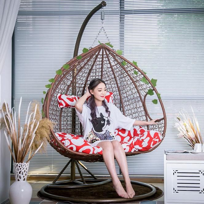 Cheap Rattan Furniture Egg Wicker Outdoor Hanging Patio Swing Chair