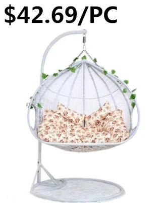 Elegant Double-Seat Garden Balcony Rattan Rotary Hanging Swing Chair