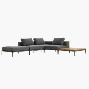 2020 The Newest Outdoor Furniture Nordic Sofa Combination Teak Courtyard Garden Hotel Balcony Outdoor B&B Waterproof Outdoor Sofa