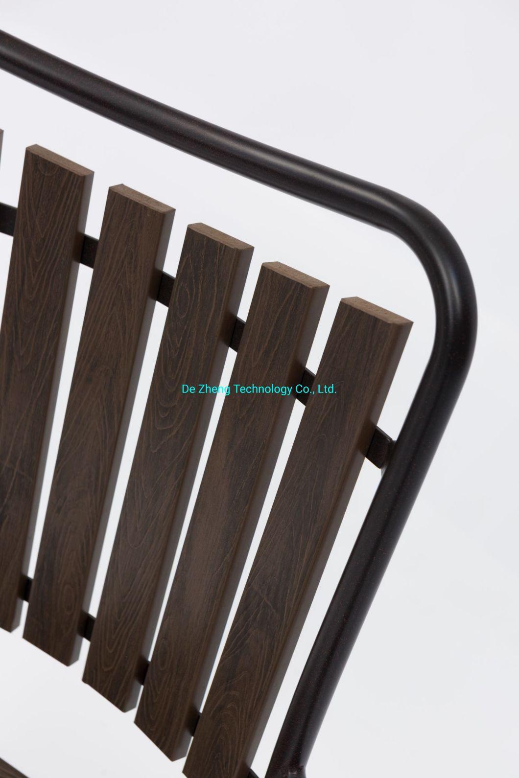 Retro Bar Furniture Leisure Facilities Aluminum Steel Dining Sidechair Bar Dinging Distress Outdoor Handrails Chair Furniture
