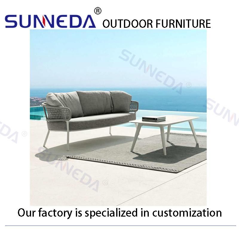 Casual Garden Sofa with High-Density Waterproof Fabric Cushions