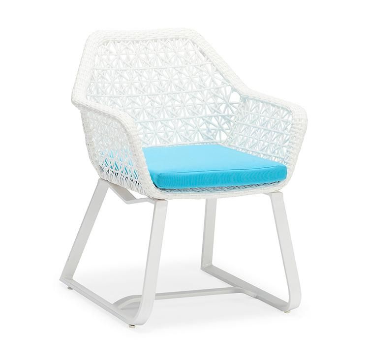5PCS Fashionable White Outdoor Poly Rattan Furniture for Garden