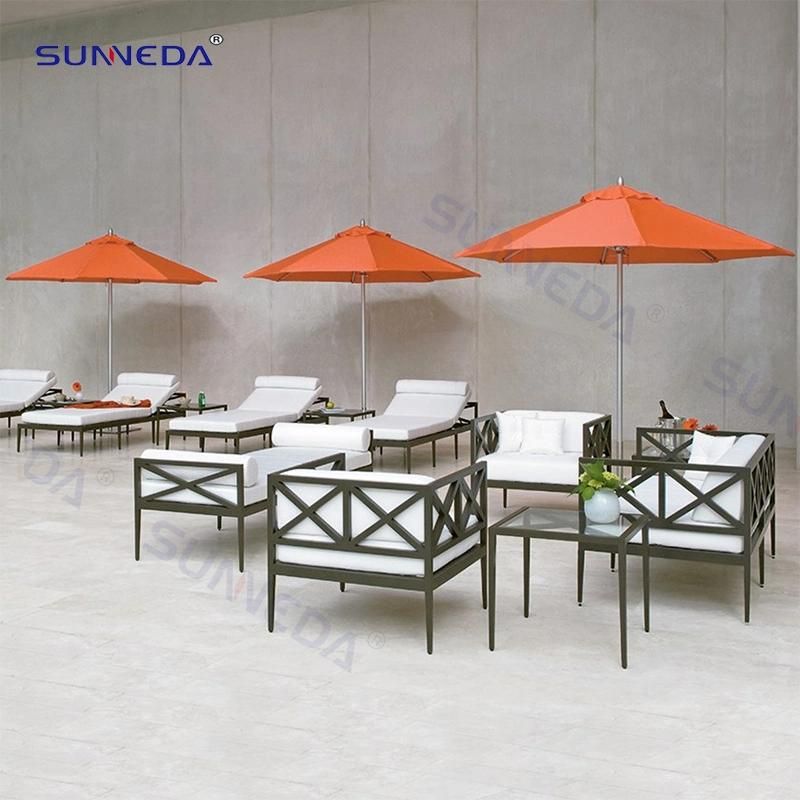 Commercial Living Room Sofa Set with Durable Metal Frame