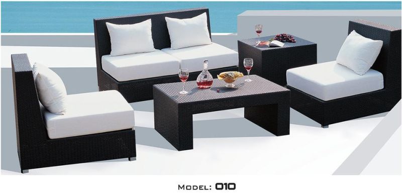 Wholesale PE Woven Outdoor Rattan Sofa Table Set Patio Furniture