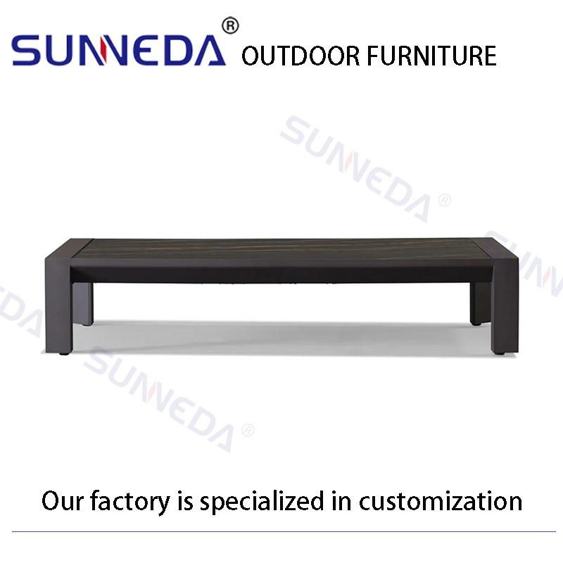 High Quality Modern Outdoor Patio Garden Furniture Aluminum Frame Sofa with Coffee Table
