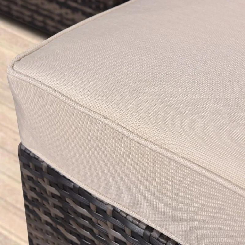 New Lay Down Patio Rattan Sofa Corner Sofa Fire Pit Inside Table
