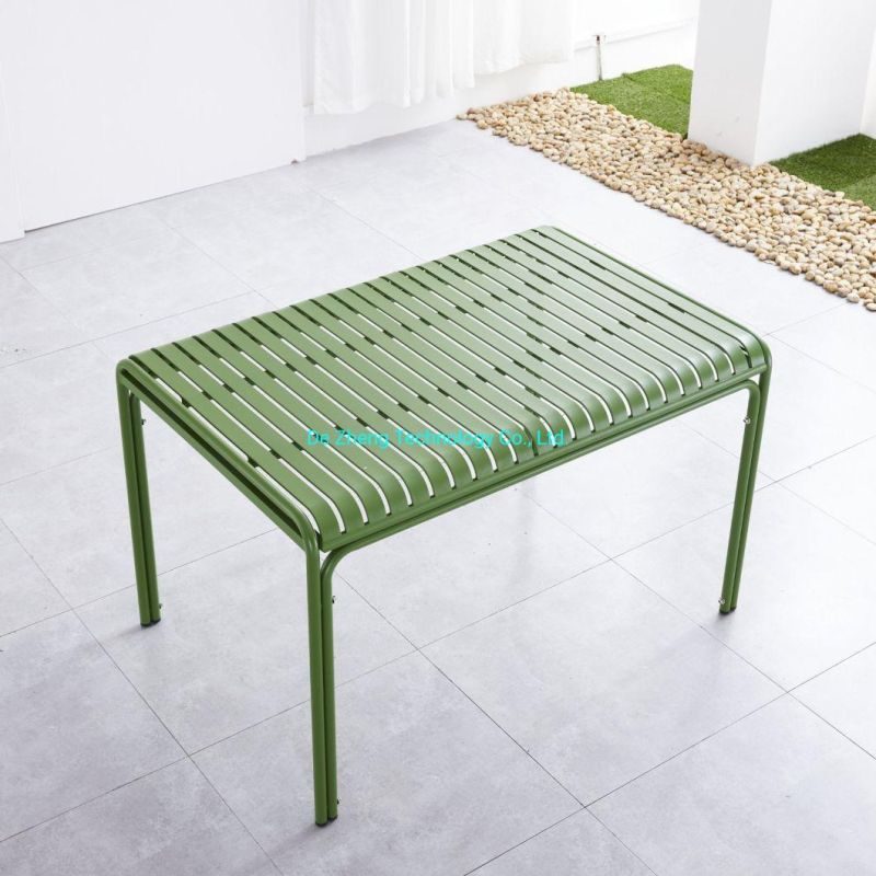 Modern Commercial Furniture Bar Counter Dining Table Aluminum Slats Bar Height Table