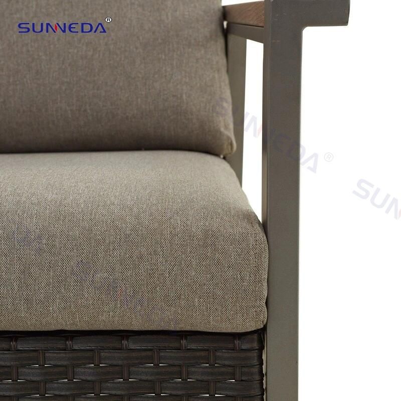 Aluminum Rattan Outdoor Chair Furniture Plastic Wood Leisure Sofa Set