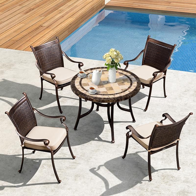 Outdoor Rattan Table and Chairs Combination Furniture