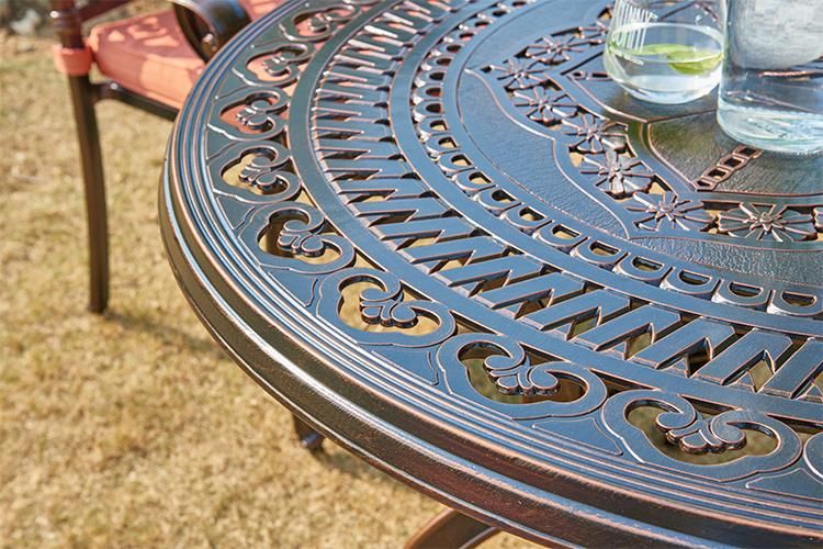 Good Price Die Cast Aluminum Outdoor Furniture Garden Dining Table with 4 Chair