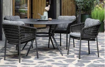 Hotel Outdoor Garden Furniture Set Home Dining Rattan Chair Rectangular Table 4-6 Seater Table Villa Garden Patio Garden Set