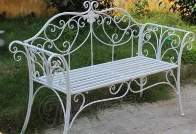 Wrought Iron Garden Bench for Outdoor Furniture