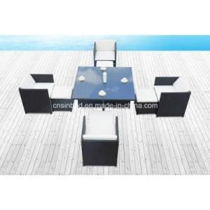 Dining Table &amp; Chairs for Outdoor Wth 4 Footstools (8219KD-1)