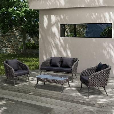 Nordic Patio Rattan Garden Dining Table Furniture Luxurious Patio Rattan Chair Outdoor Furniture Sets