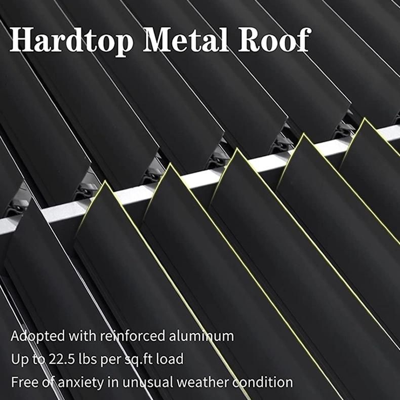 Outdoor Aluminum Garden Patio Gazebo with Adjustable Roof