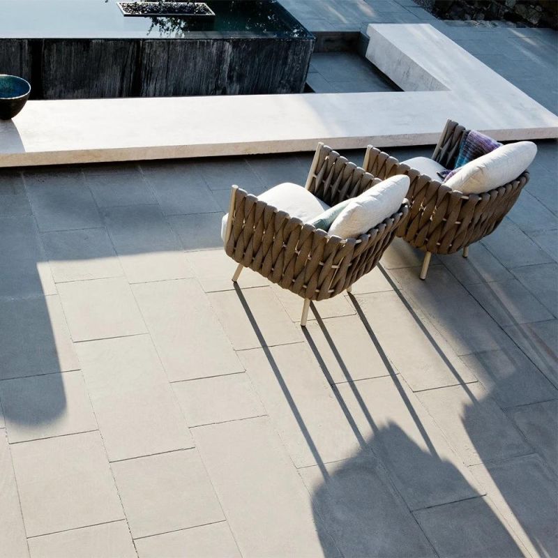 Modern Leather Outdoor Garden Rattan Wicker Sofa Set
