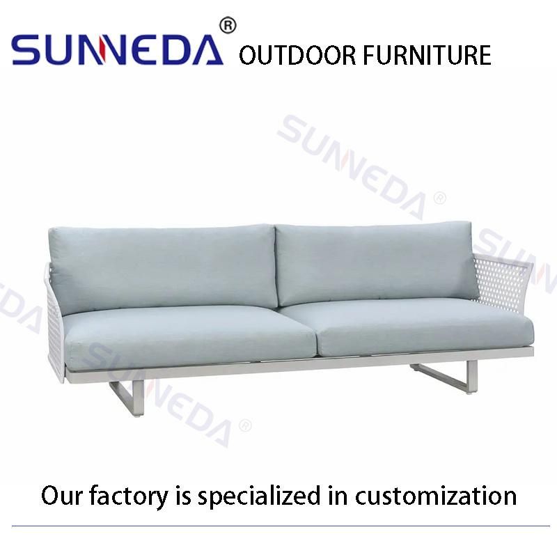 Outdoor Aluminum All Set Meshed-Holes Back Patio Leisure Combination Furniture