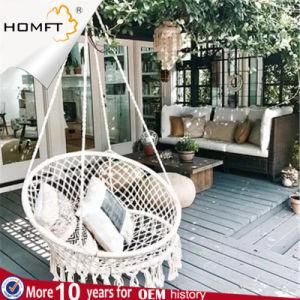 White Color Cotton Rope Handmade Happy Live Friend Party Garden Hanging Chair