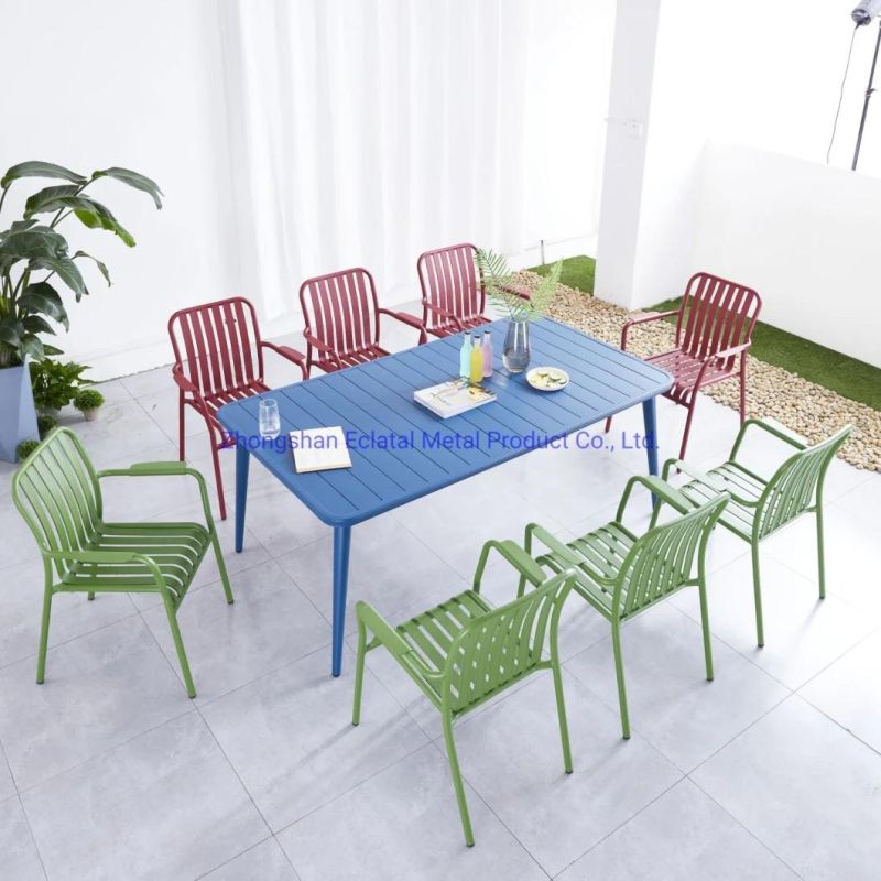 Patio Dining Set Stackable Restaurant Chairs Garden Tables Outdoor Furniture