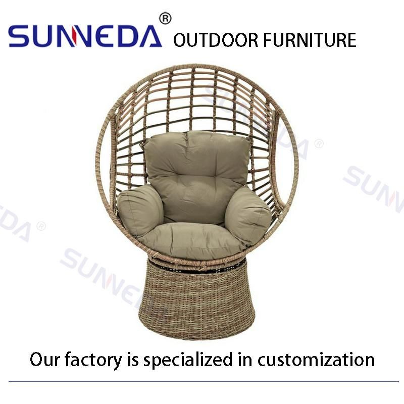 Patio Outdoor Presentable UV Iron Frame Splicing Circle Cradle Sofa