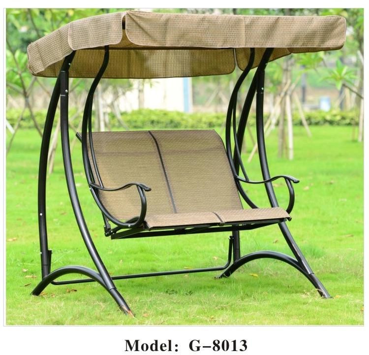 Suitable for 2 or 3 Person Weightlessness Garden Swing Chair with Sun Shadow Cover