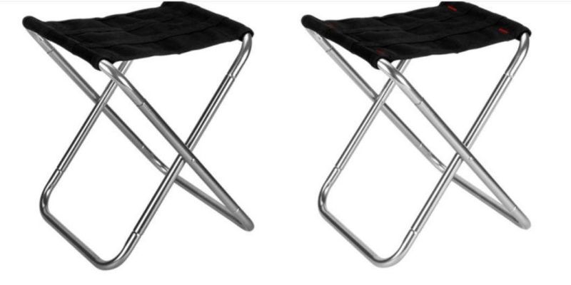 Aluminium Outdoor Alloy Folding Fishing Seat Stool Portable Foldable Fishing Chair for Camping Fishing Picnic BBQ Beach