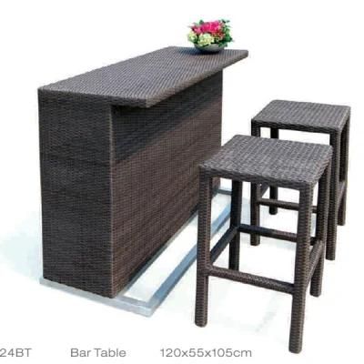 H-SGS China Outdoor Rattan Bar Chair with 5mm Glass