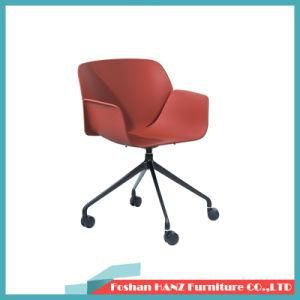 Hot Selling Simple Brick Red Aluminum Foot Armchair