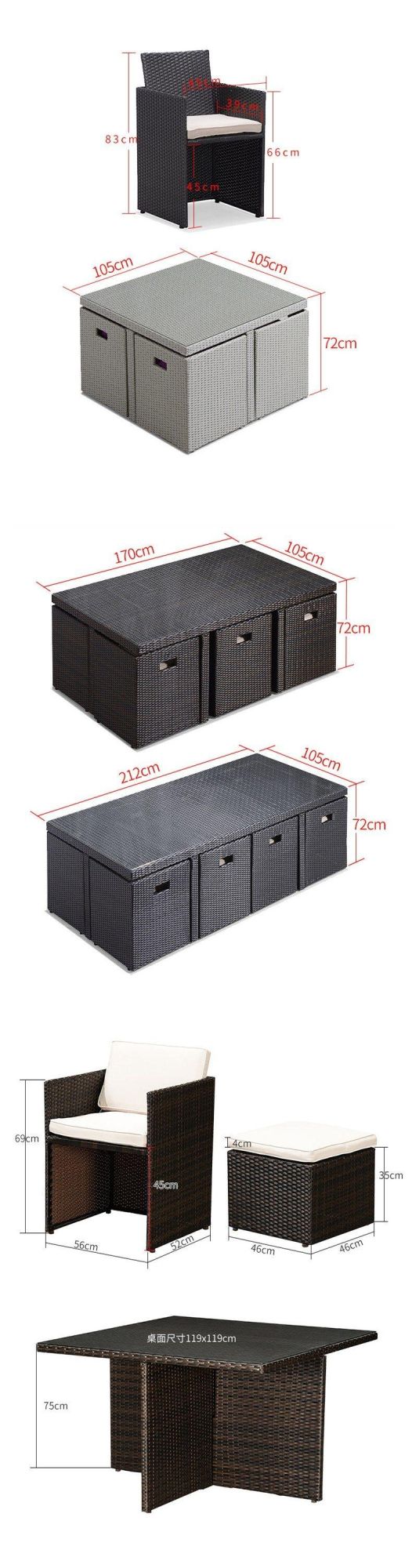 Outdoor Table Combination Leisure Rattan Chair Furniture