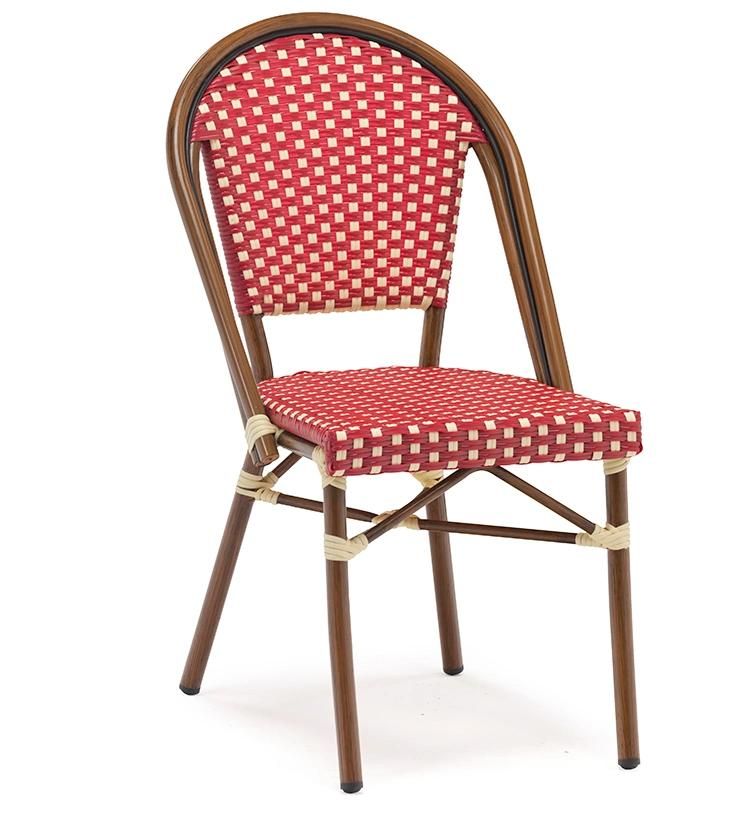 Hot Sale Weather Proof Outdoor French Rattan Bistro Chair