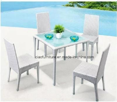 Cheap Rattan Furniture Synthetic Outdoor Wicker Dining Table and Chair