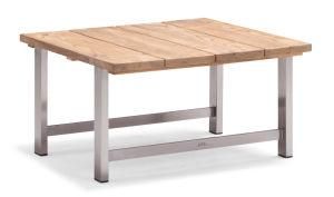 Teak Outdoor Coffee Table with Metal Legs