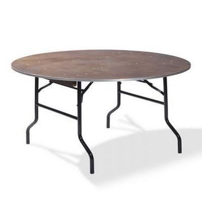 Oak Wood Effect Top Plywood Folding Tables with Aluminium Edge