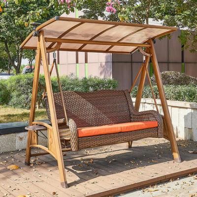 Outdoor Rattan Swing Outdoor Courtyard Garden Double Rocking Chair