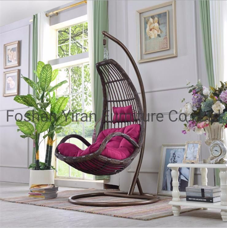 Hanging Chair with Stand/Outdoor Patio Hammock /Egg Shaped Rattan Swings