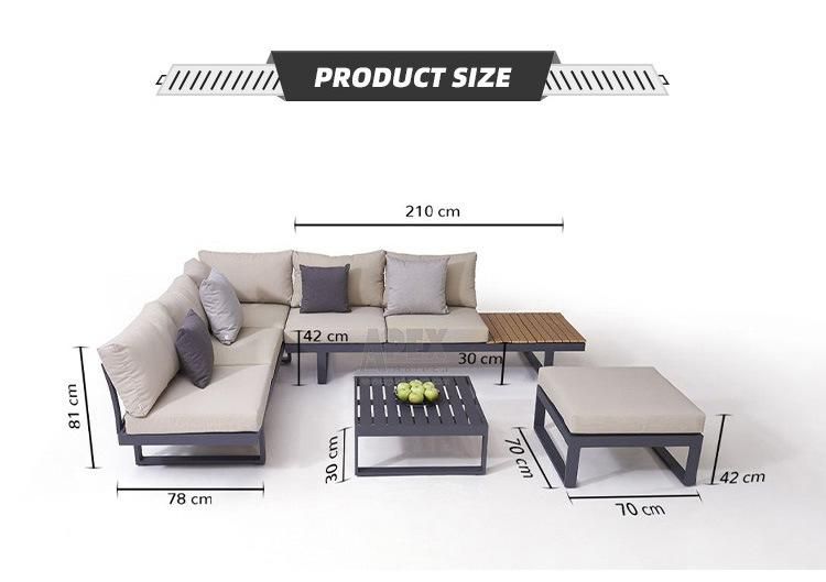 Wholesale Garden Set Aluminum Sectional Outdoor Patio Furniture Sofa Sets