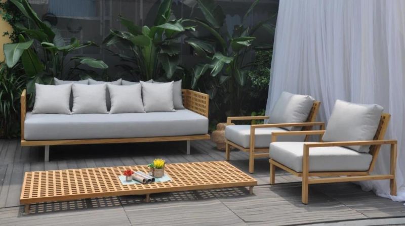 Modern Style Wooden Garden Outdoor Patio Outdoor Wooden Furniture Sofa Set