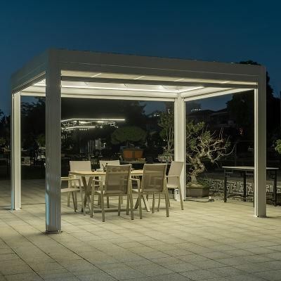 Aluminum New Darwin or OEM Pergola with Retractable Roof Gazebo on Deck