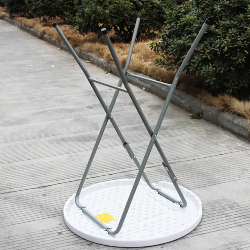 High Top Height White Plastic Round Bar Folding Cocktail Tables