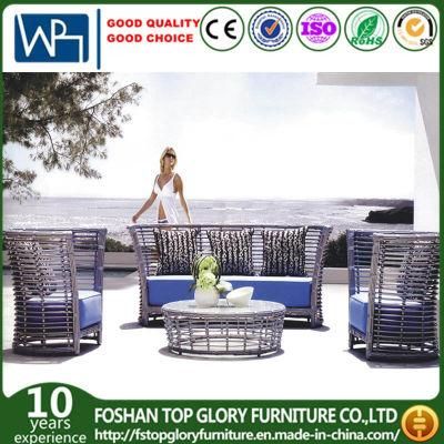 Modern Unique Hotel Outdoor Patio Garden Wicker Rattan Sofa Furniture Set (TG-002)