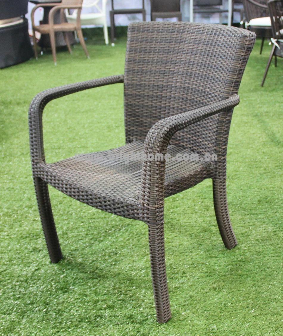 Aluminium PE Rattan Outdoor Stackable Chair