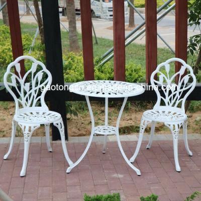 Outsunny 3 Piece Antique Style Outdoor Furniture Patio Bistro Dining Set in Black Color