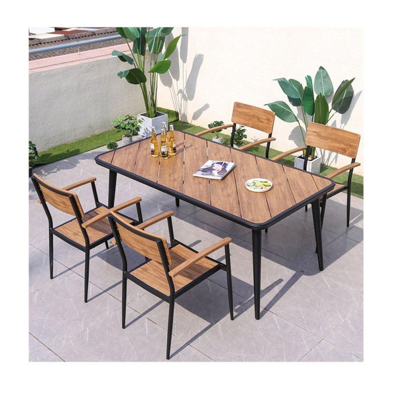 Modern Luxury Restaurant Outdoor Rectangular Home Furniture Breakfast Bar Dining Room Table Set Dining Tables