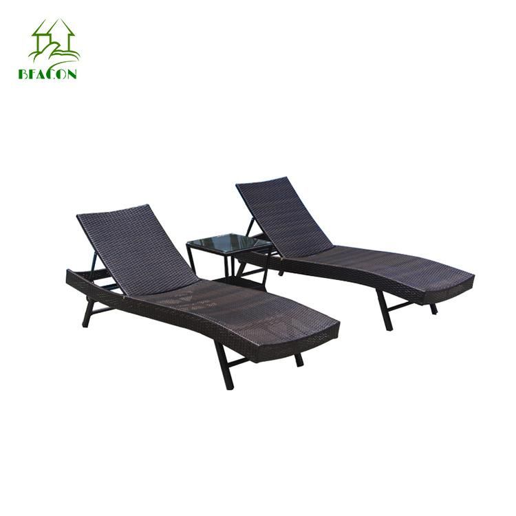 New Style Outdoor Garden Rattan Sun Lounger for Pool