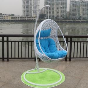 Outdoor Garden Rattan Wicker Furniture Hanging Swing Chair with Armrest