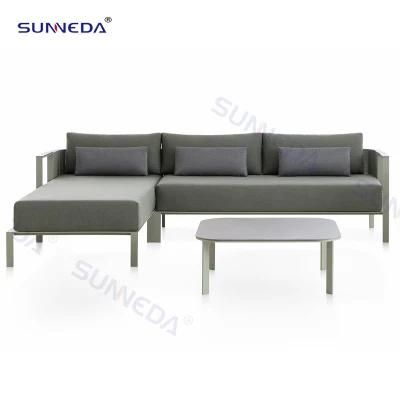 Outdoor Patio Resort Leisure Comfortable Aluminum Meshed Frame Sofa Furniture