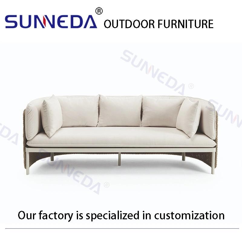 Hotsale Vine Cushion Customize Durable Courtyard Backyard Outdoor Sofa Set