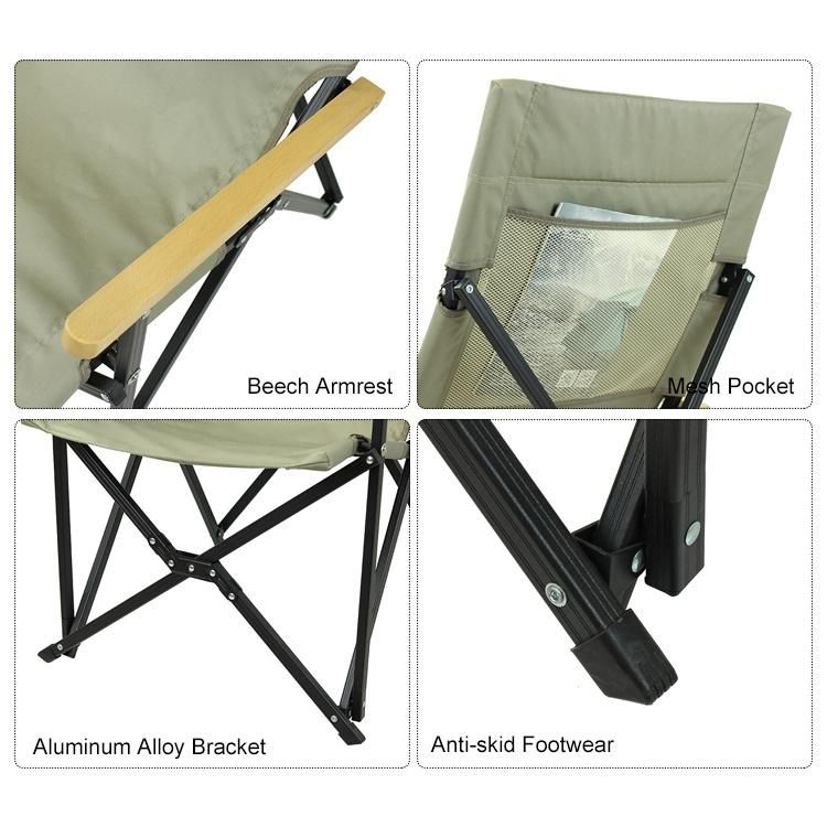 Outdoor Aluminium Chair Portable Collapsible Camping Folding Fishing Beach Chair