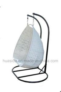 2-Seats Aluminum Rattan Swing Chair for Garden/Patio/Hotel